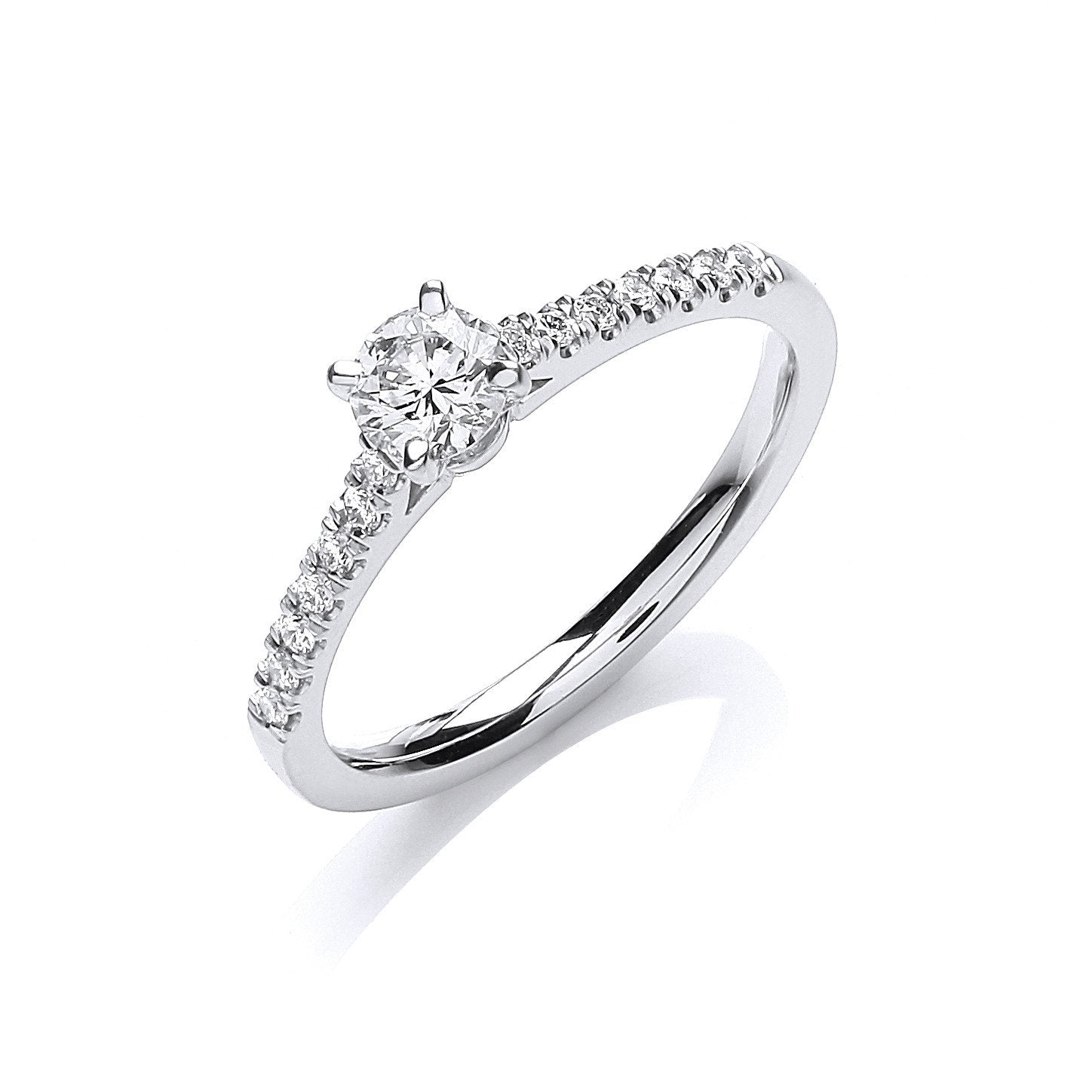 18ct White Gold 0.45ctw Certificated Solitaire Ring - Fine Ring - Certified Authentic – Luxury Jewellery by Imperial T